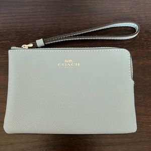 Coach Light blue zip wristlet